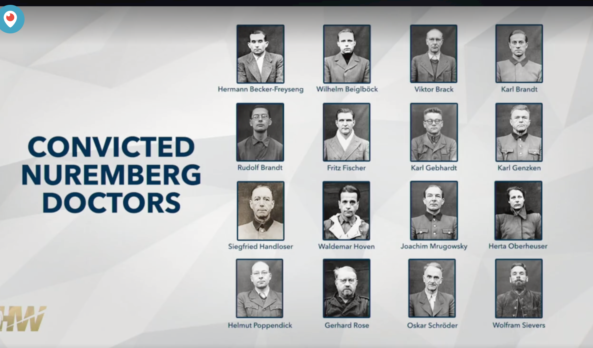 CONVICTED GERMAN DOCTORS TRIED UNDER THE NUREMBERG CODE 1947